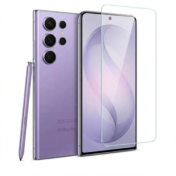Samsung Galaxy S26 Ultra Borderless Tempered Glass Screen Protector – Full Coverage 9H HD Clear Anti-Fingerprint Bubble-Free