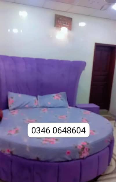 Luxury wooden Round bad set  dressing table urgent sell