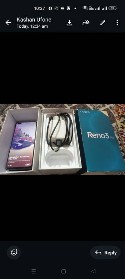 Oppo Reno 3 pro. . . 8 gb ram. 256gb rom. with original box ,charger. . .