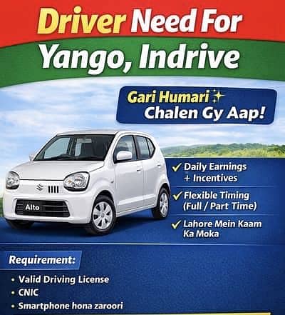 Driver Required For Indrive/Yango | Driver Job | Driver