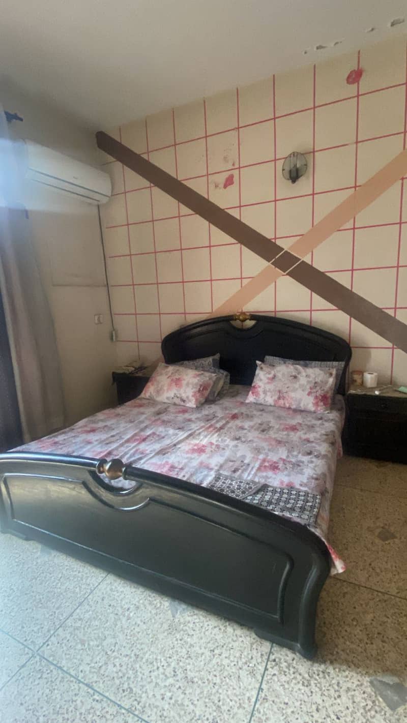 Double bed with side table 1