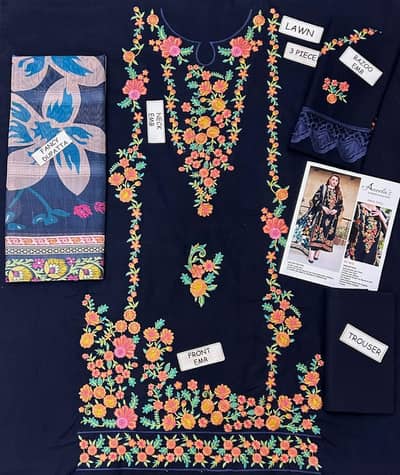 Summer collection 2026  *03PCS UNSTITCHED SUIT*