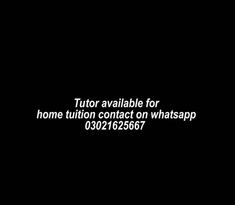 Tutor available 0