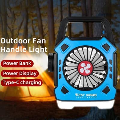 recharge portable fan with night light