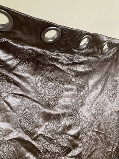 New 3 curtains velvet embossed stitched with lining