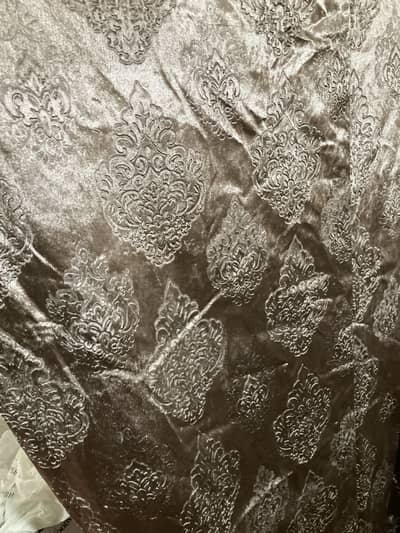 New 3 curtains velvet embossed stitched with lining