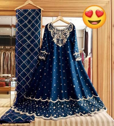 3 PCs embroidery maxi