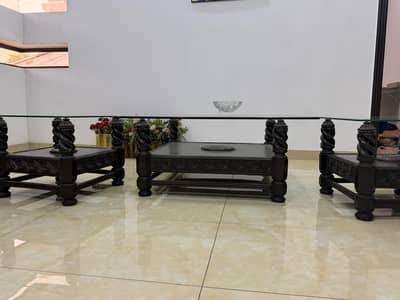Pure wood tables set of(3)