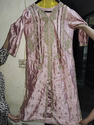 Baby pink heavy dress for sale