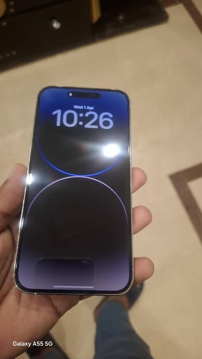 iphone 14 pro max 128 gb battery health 85%  with origanl cable
