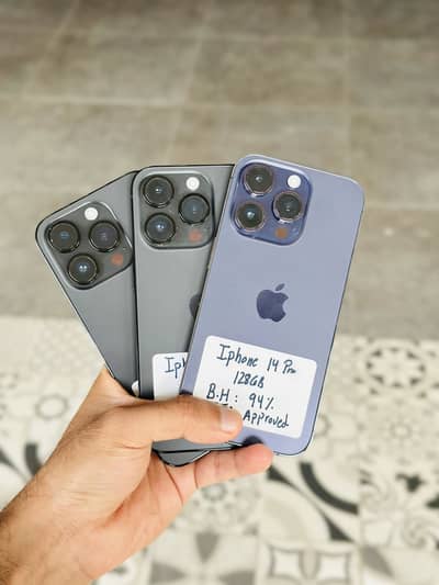 Iphone 14pro 128gb PTA Approved Battery Health 90+ Waterpack Phone