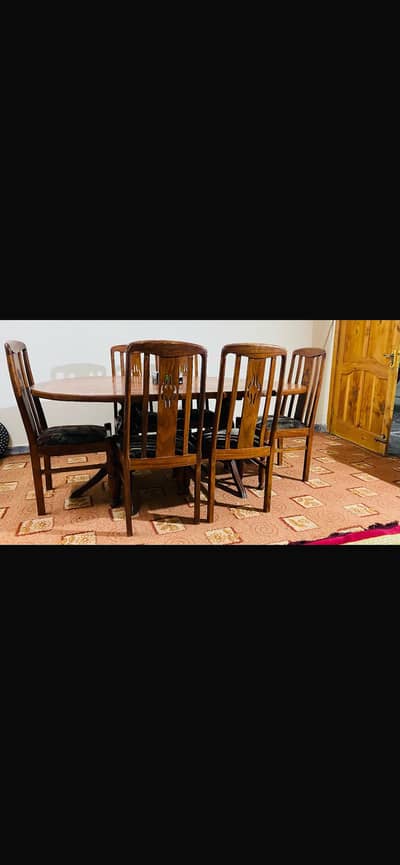 6 seater dining table- pure wood