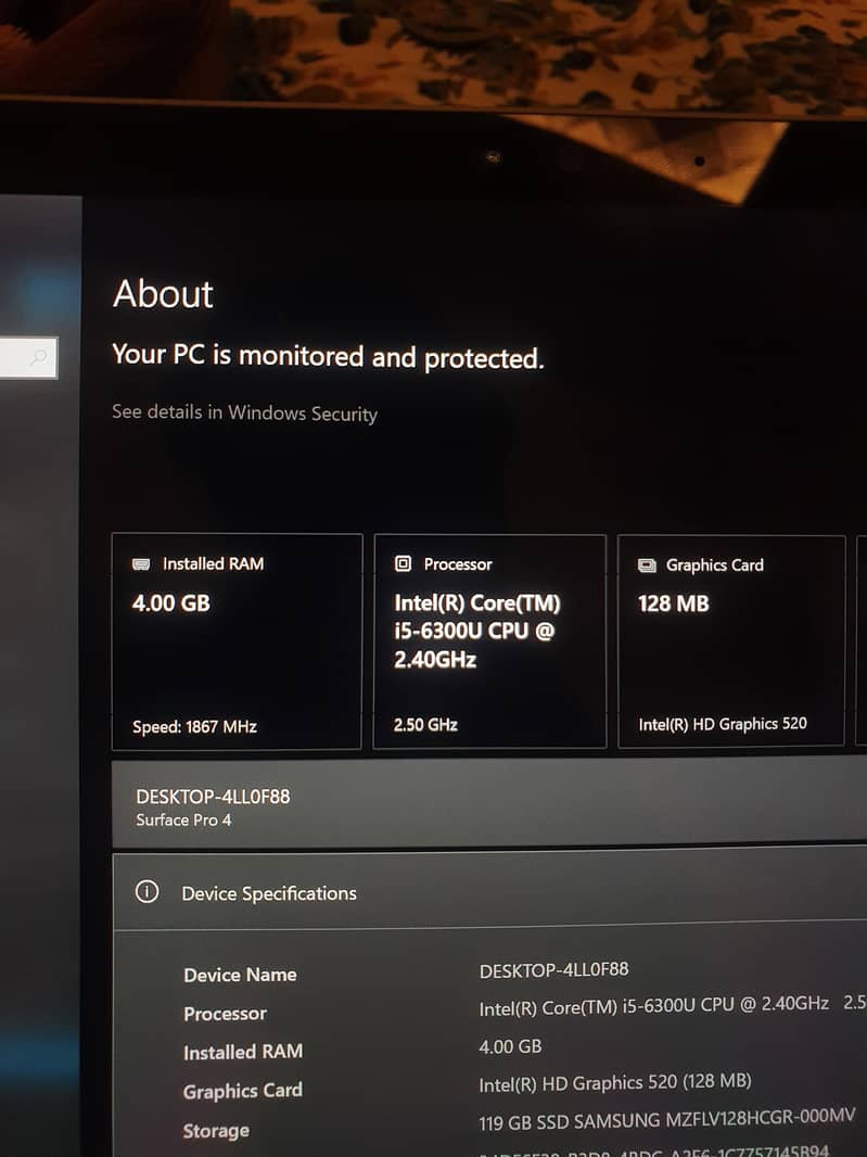 surface 4 pro 10/10 condition 5