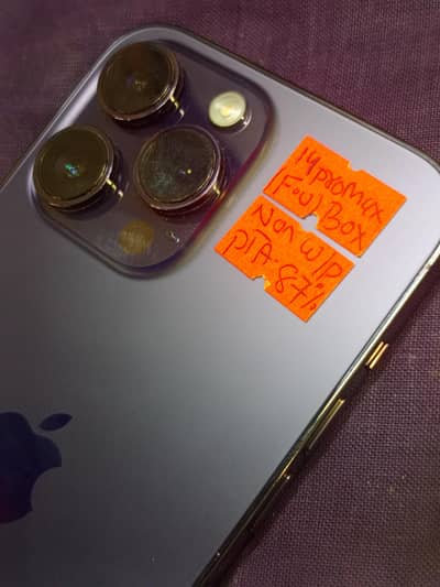 iphone 14 pro max 128gb 87 health hk with box water pack 10/10
