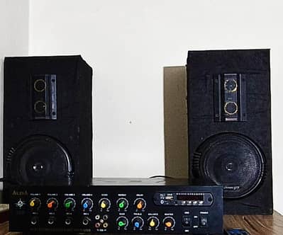 Alba amplifier and 2 speaker  poineer japani. . . original