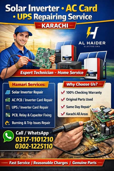 Solar System Repair | AC PCB Repair | UPS / Inverter Card Expert