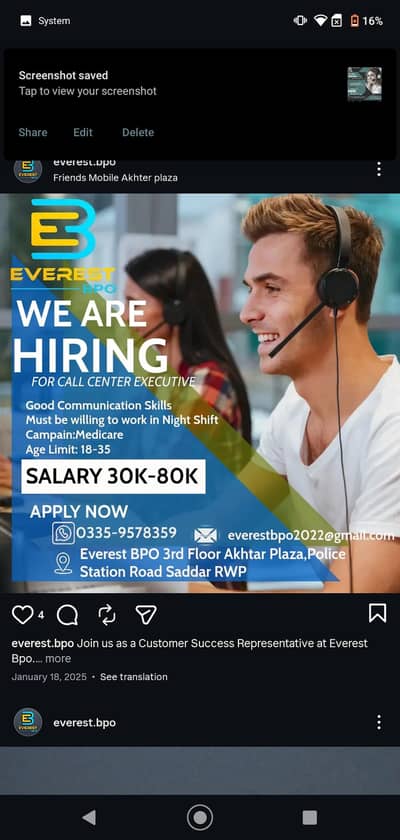 Job Call center
