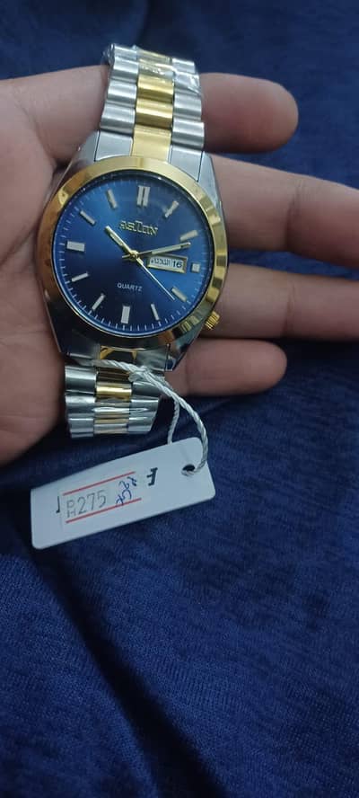 Stylish ASTON Quartz Watch (Dual Tone) – Brand New with Box