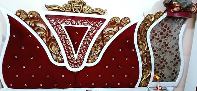 Bed dressing table side table divider almari furniture