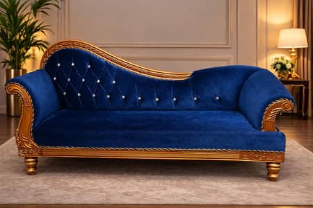 Dewan sofa Royal Blue 10by10 condition