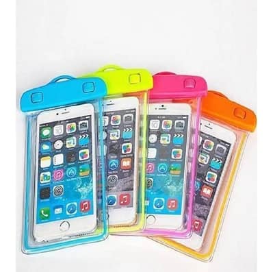 waterproof silicone phone pouch white