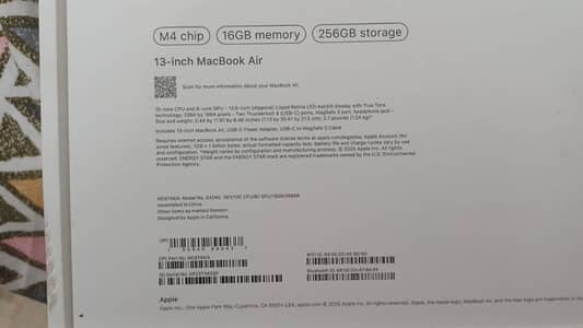 Macbook Air M4 256GB