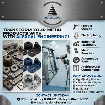 Powder Coating | Electroplating | Zinc Coating Services in Lahore |