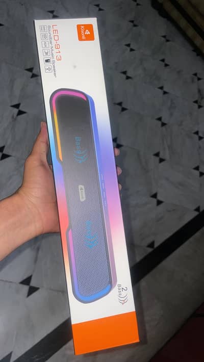 KBroad Portable Wireless Bluetooth Speaker with RGB Lights | USB/TF/FM