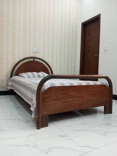Pure Solid Wood Single Bed