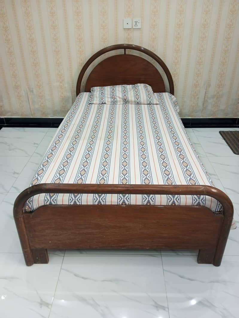 Pure Solid Wood Single Bed 1