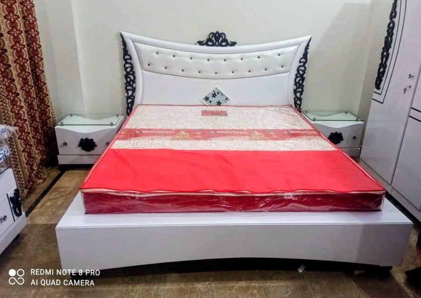 King Size Bed With Side Table 1