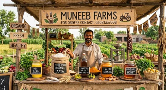 Premium Quality Organic Aata, Honey & Desi Ghee