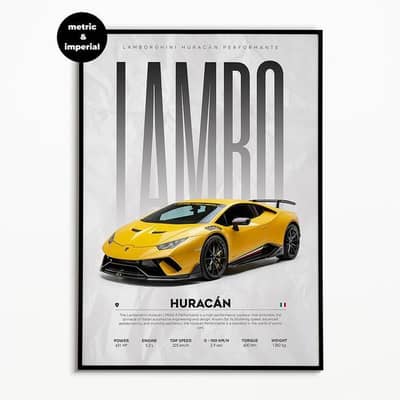 Car Art With High Quality Metallic Frame