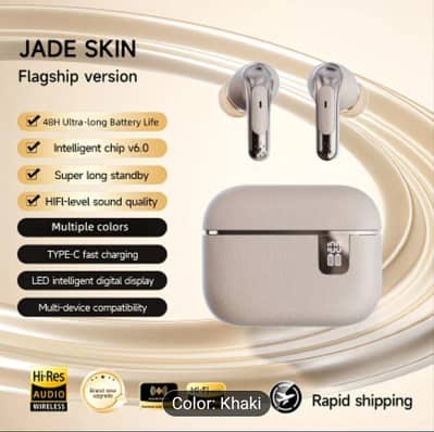 Wosd leather texture Bluetooth earbuds with display