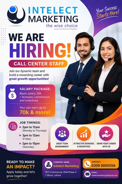 CSR Required - Call Center Staff Required - Urgent Hiring - Jobs