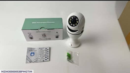 360 Degree WiFi Security Camera White ABS