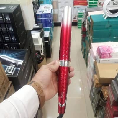 Red Auto Rotate 360° Smart Curling Iron
