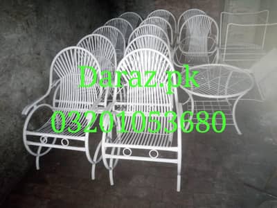 iron garden chair and table outdoor furniture