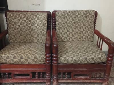 wooden sofa set best conditions  with coushins