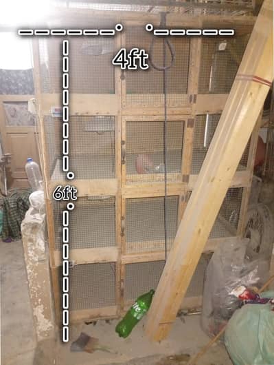 Large Size Cage for Birds/Animals – Strong Build (4x2x6 ft)