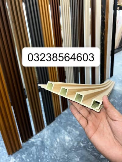 Wpc fluted panel-Wall panelling-Solid panel-laminated gloss flooring