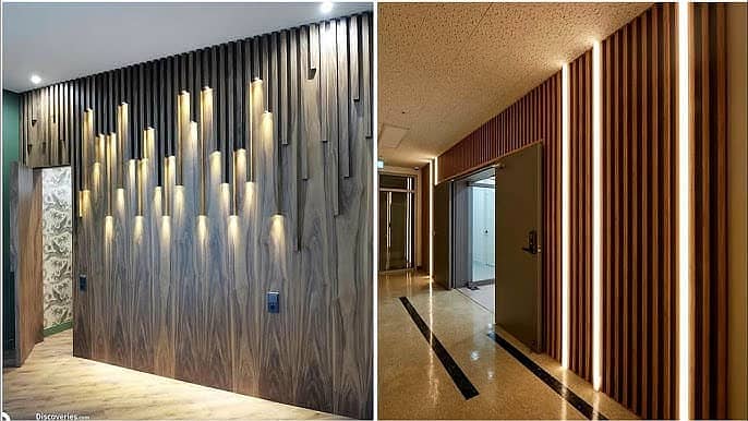 Wpc fluted panel-Wall panelling-Solid panel-laminated gloss flooring 11