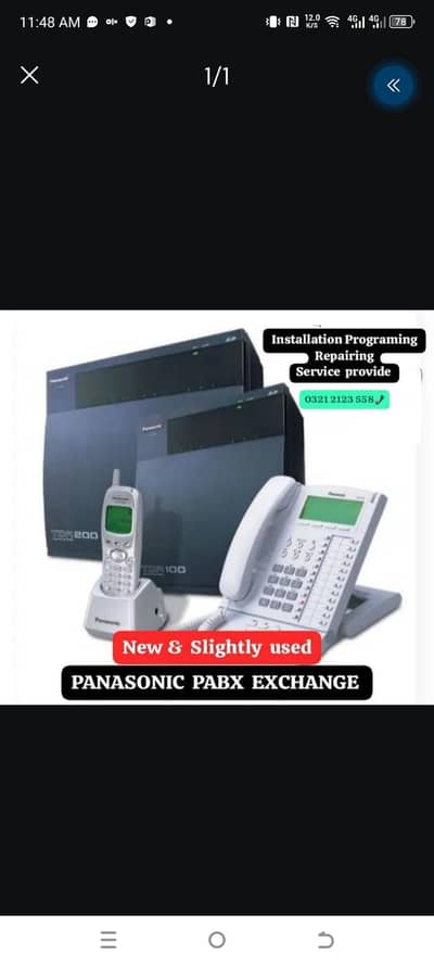 Panasonic pabx intercom programming with installation 0321-2123558