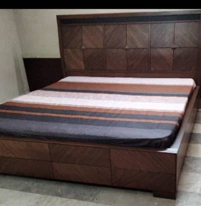 wooden king size bed set.