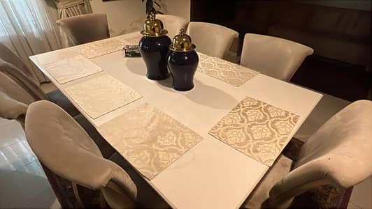 Luxury dining table 8 person dining Dining table with chairs