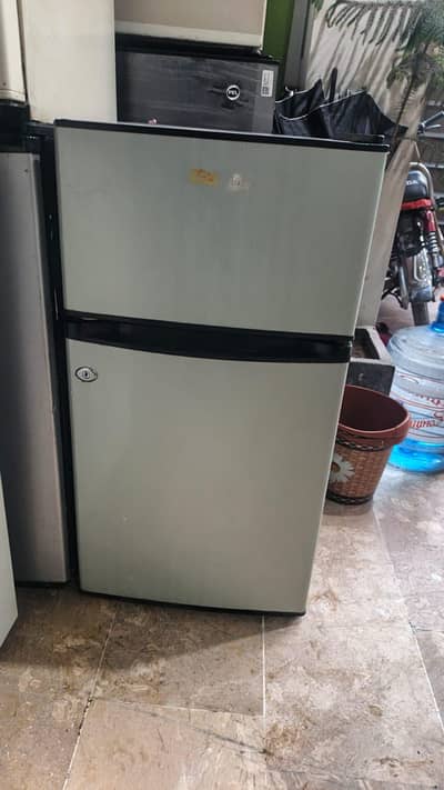 two door small fridge