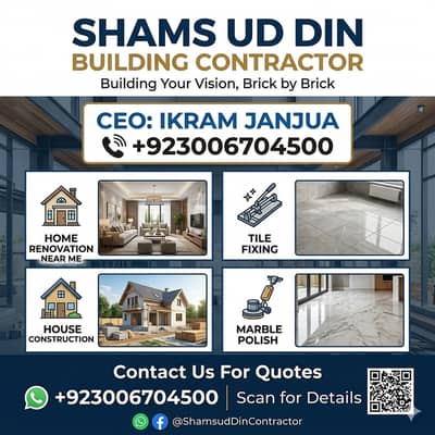 Home Renovation Near me/ Tile Fixing/ House Construction/Marble Polish