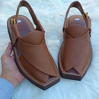 Premium Peshawari KPTN Chappals Dotted ‘Brown