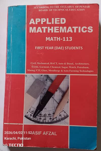 Applied Mathematics M-113 DAE 1st year book