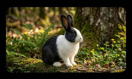 Rabbit White and black
